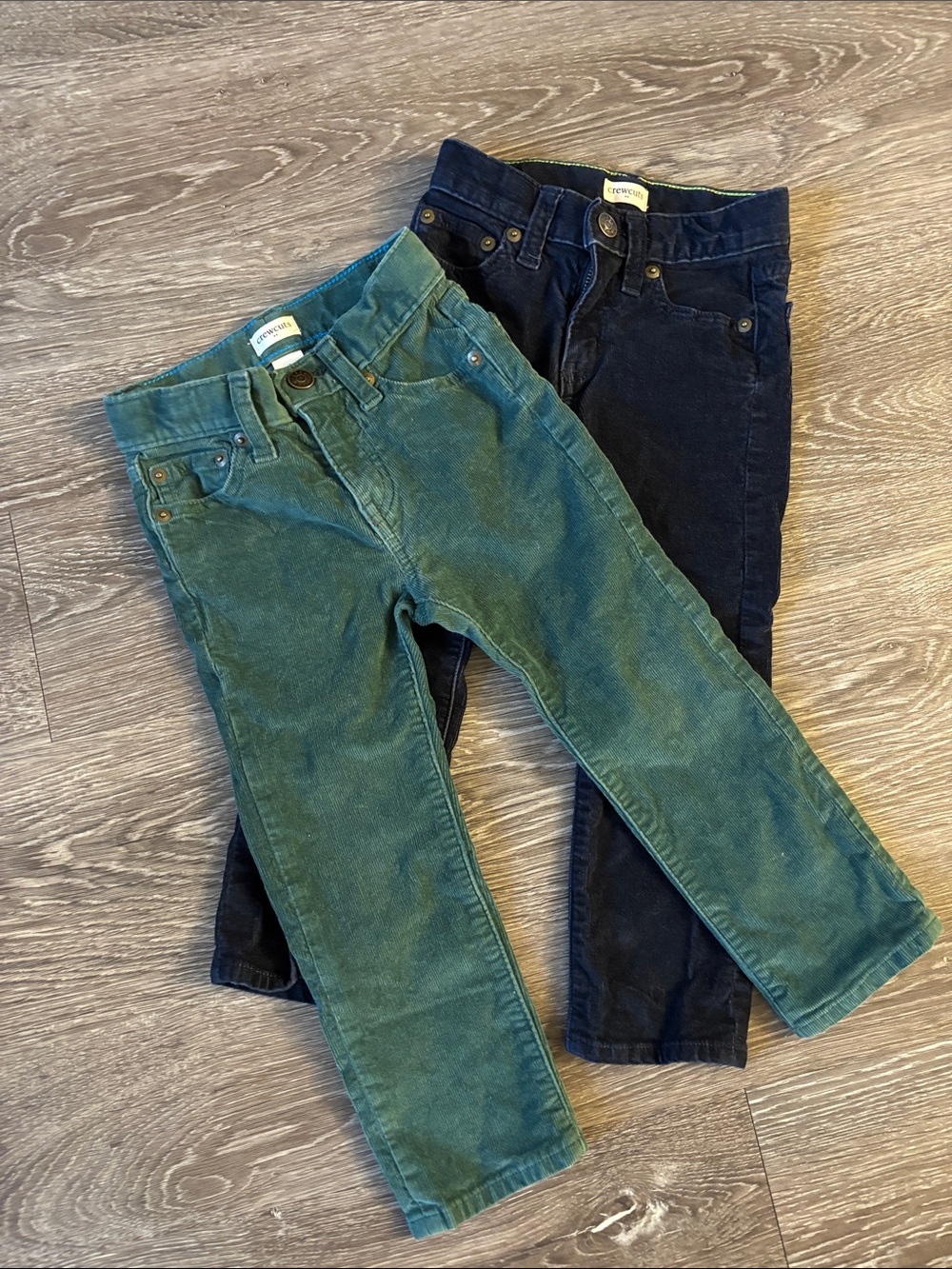 Crewcuts Corduroy Pants in Green and Navy